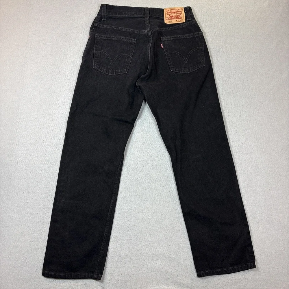 Levi's 505 Regular Fit‎ Jeans 31x30 (29x30) Y2K Black 100% Cotton Denim